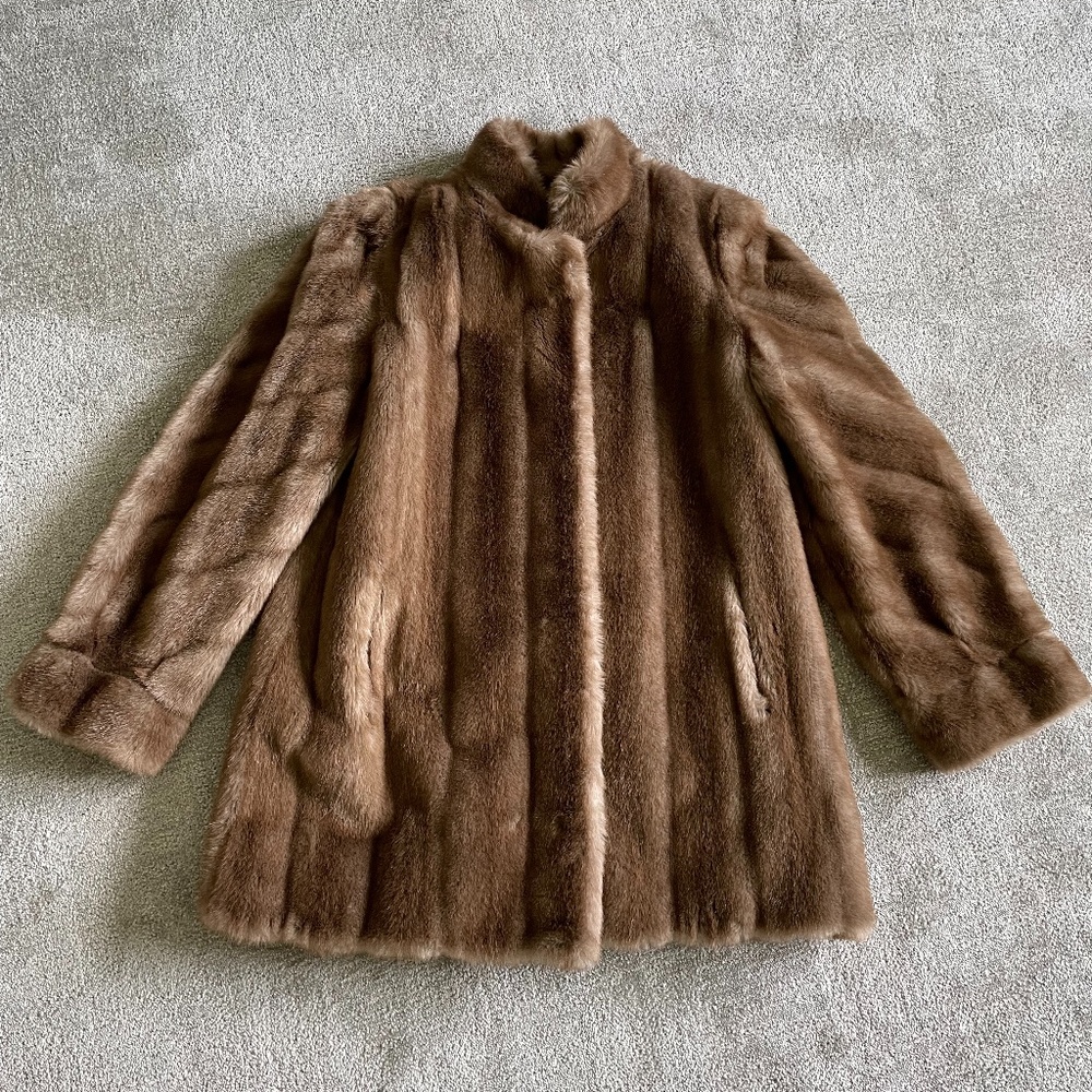 Vintage Faux Fur Coat - Sz 4 - Excellent Condition
